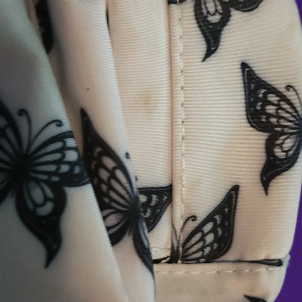 Black and white butterfly backpack